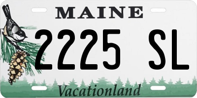 ME license plate 2225SL