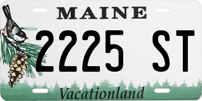 ME license plate 2225ST