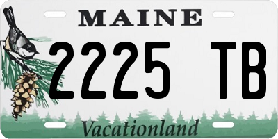 ME license plate 2225TB