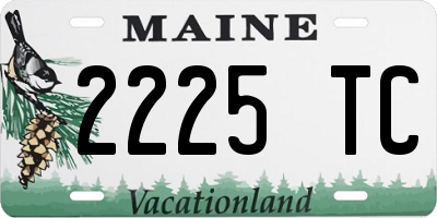 ME license plate 2225TC