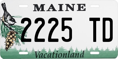 ME license plate 2225TD