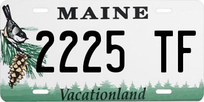 ME license plate 2225TF