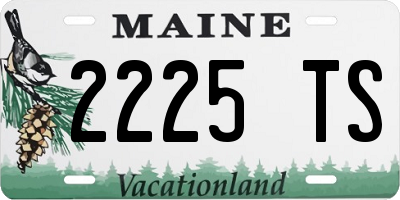 ME license plate 2225TS