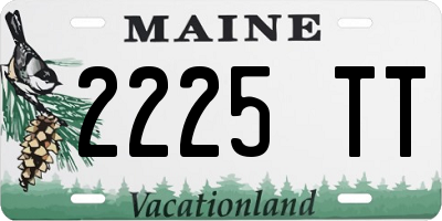 ME license plate 2225TT