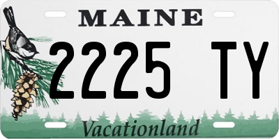 ME license plate 2225TY