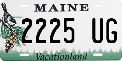 ME license plate 2225UG