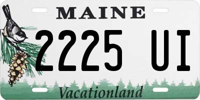 ME license plate 2225UI