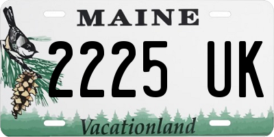 ME license plate 2225UK