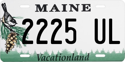 ME license plate 2225UL