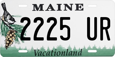ME license plate 2225UR