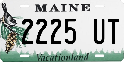 ME license plate 2225UT