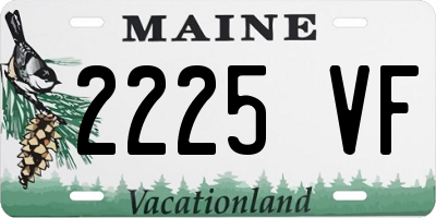 ME license plate 2225VF