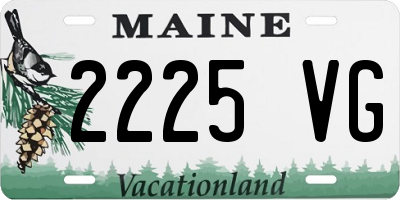 ME license plate 2225VG