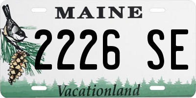 ME license plate 2226SE