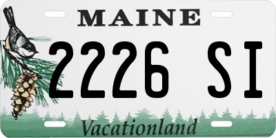ME license plate 2226SI