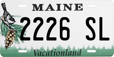 ME license plate 2226SL