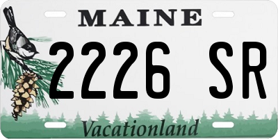 ME license plate 2226SR