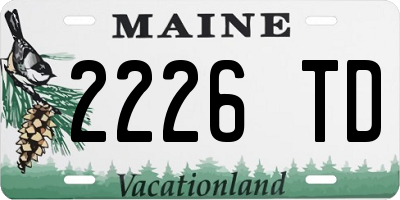 ME license plate 2226TD