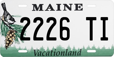 ME license plate 2226TI