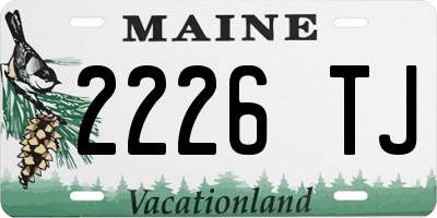 ME license plate 2226TJ