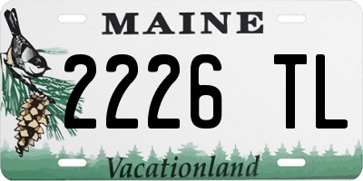 ME license plate 2226TL