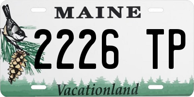 ME license plate 2226TP