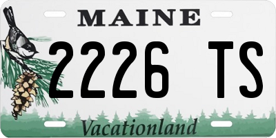 ME license plate 2226TS