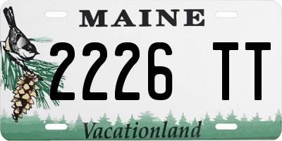ME license plate 2226TT