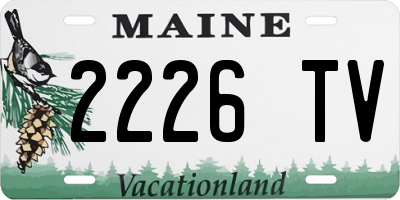 ME license plate 2226TV