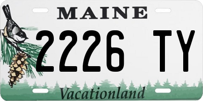 ME license plate 2226TY