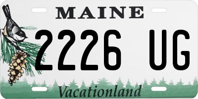 ME license plate 2226UG