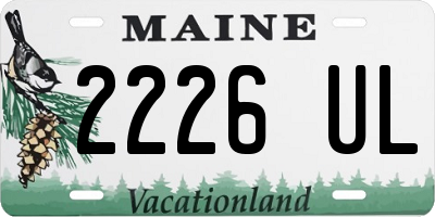 ME license plate 2226UL