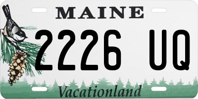 ME license plate 2226UQ