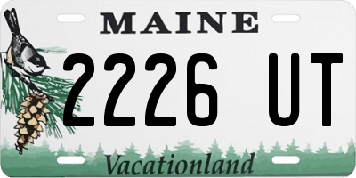 ME license plate 2226UT