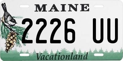 ME license plate 2226UU
