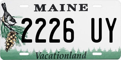 ME license plate 2226UY