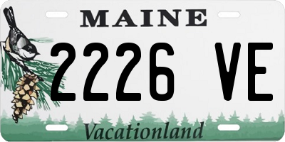 ME license plate 2226VE