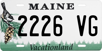 ME license plate 2226VG