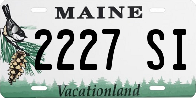 ME license plate 2227SI