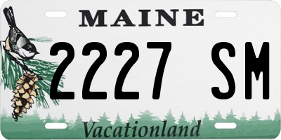 ME license plate 2227SM
