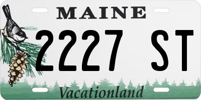 ME license plate 2227ST