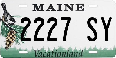 ME license plate 2227SY