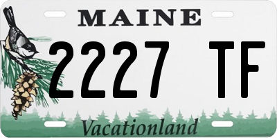 ME license plate 2227TF