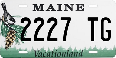 ME license plate 2227TG