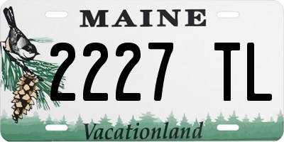 ME license plate 2227TL