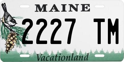 ME license plate 2227TM