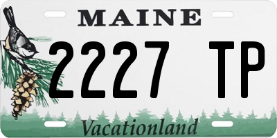 ME license plate 2227TP