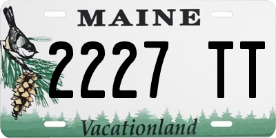 ME license plate 2227TT