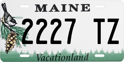 ME license plate 2227TZ