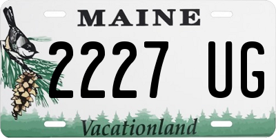 ME license plate 2227UG